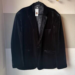 NWT COOFANDY Men's 3XL Velvet Blazer Notched Lapel Velour Suit Jacket Tuxedo